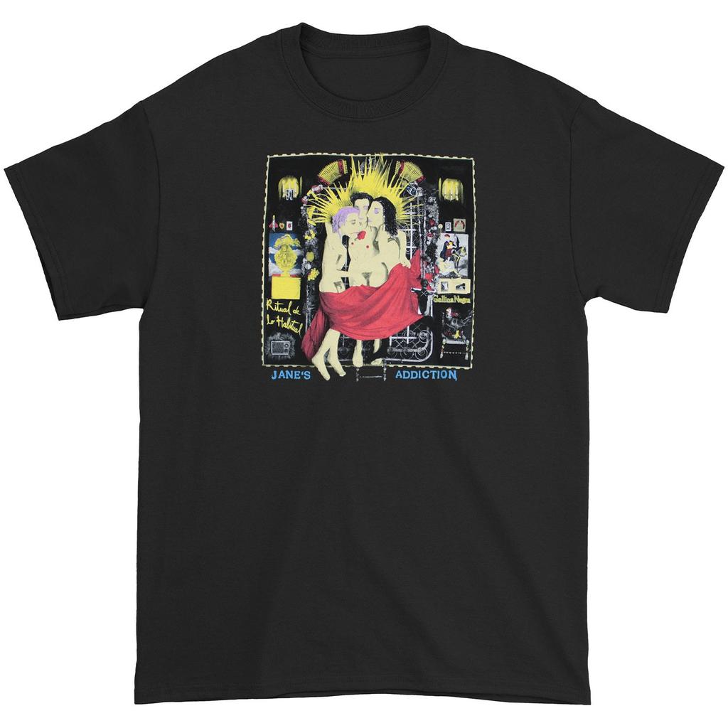 Men's Janes Addiction Vintage Ritual T-shirt Medium Black