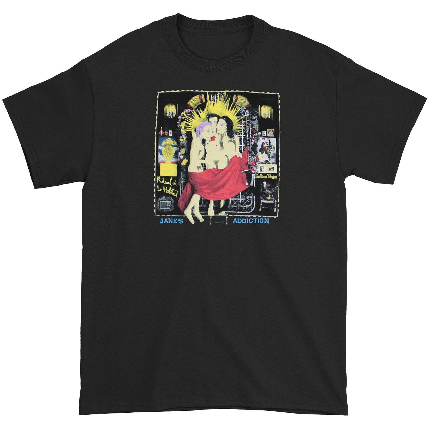 Men s Janes Addiction Vintage Ritual T-shirt Medium Black 3XL