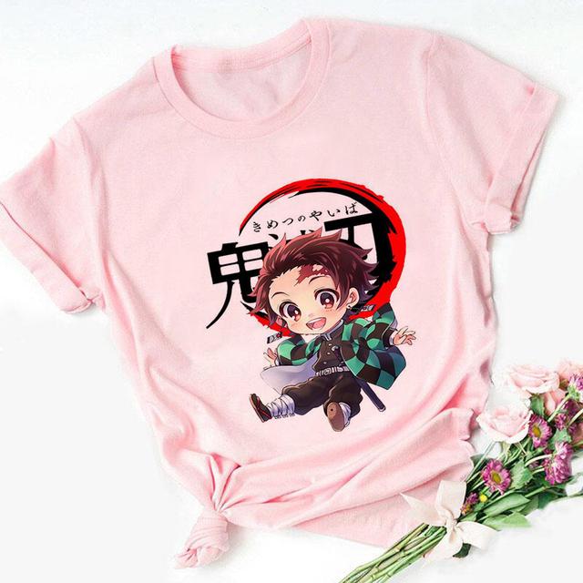 Nezuko Kamado Kimetsu No Yaiba Imprimare Roz Tricouri copii Copii Bebeluși Drăguț Harajuku Kawaii Haine Băiat Fată Topuri Cadou, Drop Ship