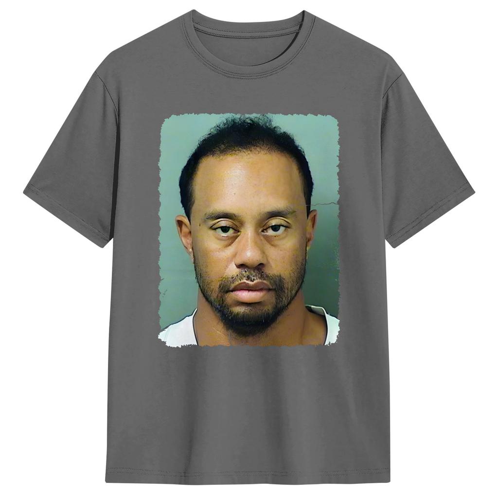Unisexs TShirt Mugshot Tigers WWoods TShirts Hip Hop Summer Tees Streetwear Cotton Clothes Plus Size 6XL