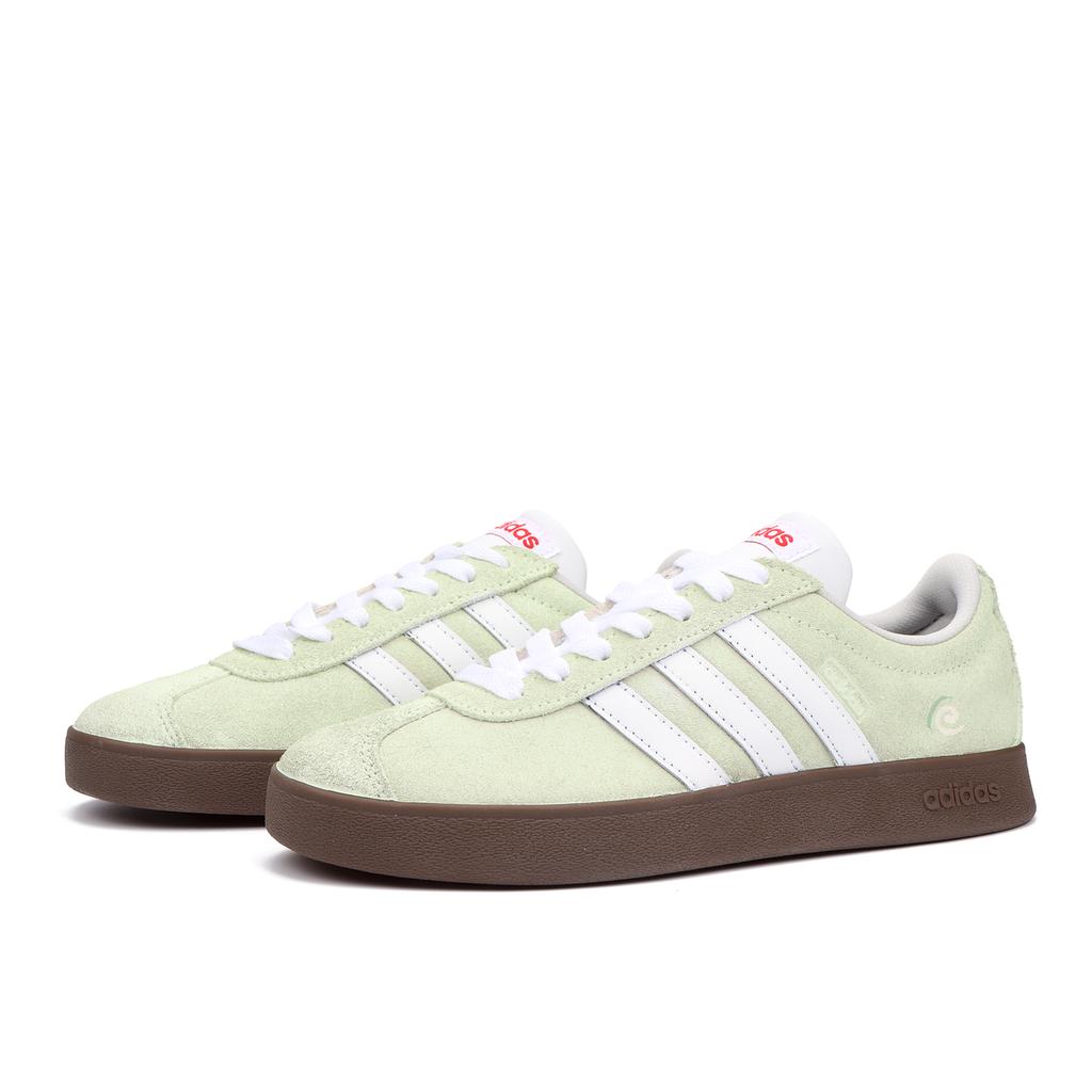 Adidas VL COURT 2.0 Matcha Swiss Roll Abrasion Resistant Lightweight Low top Skateboard Shoes Unisex Green White HQ1802(Team900-)