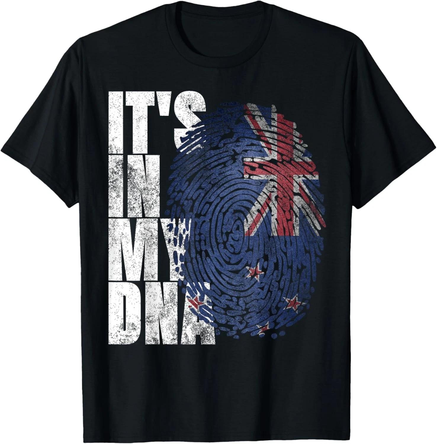 It s In My DNA New Zealand Maori Kiwi Gifts Haka Fan NZ Flag Gift Unisex T-Shirt 4XL
