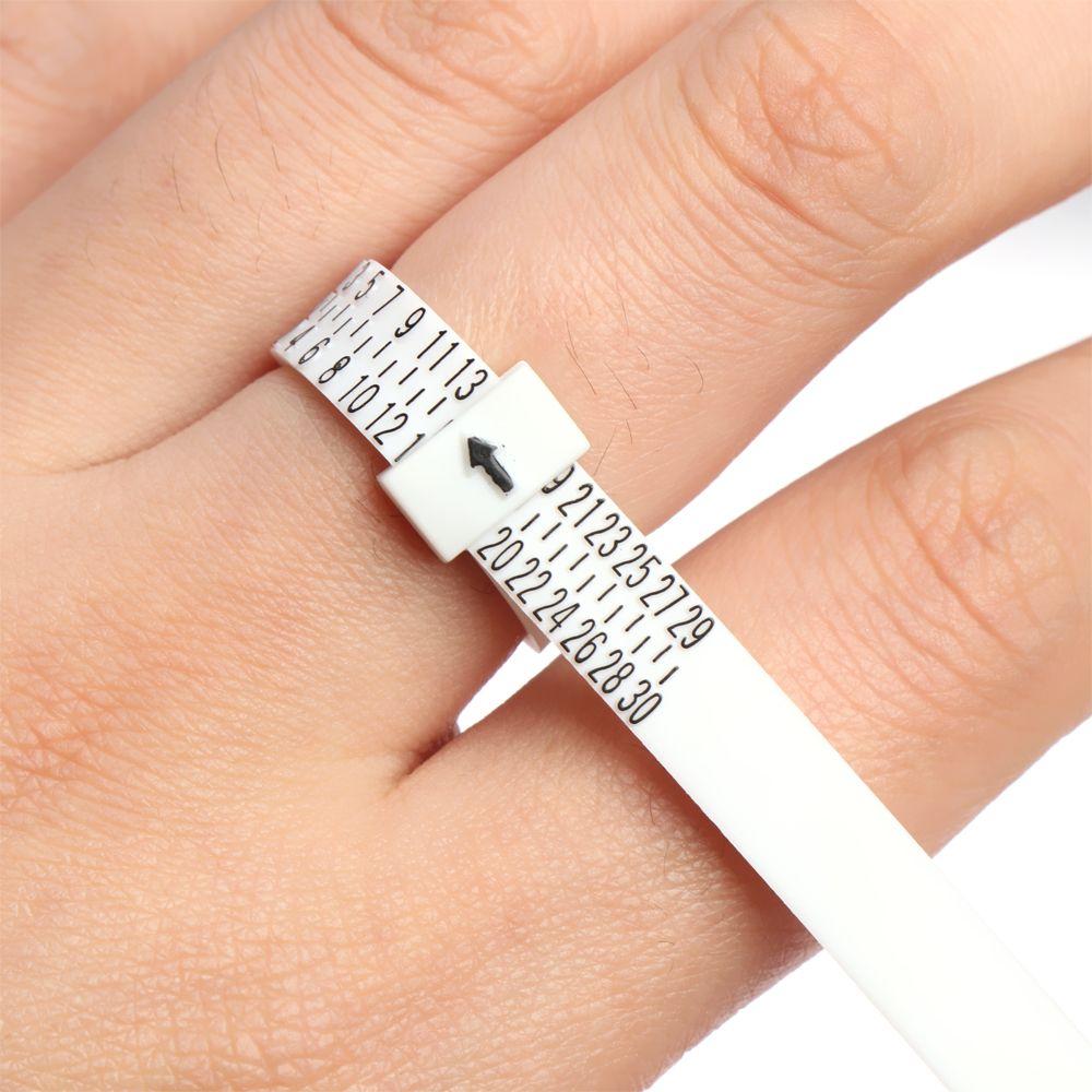 High Quality White/Black Sizes A-Z UK/US/EU/JP Finger Gauge Wedding Ring Band Ring Sizer Measure Genuine Tester