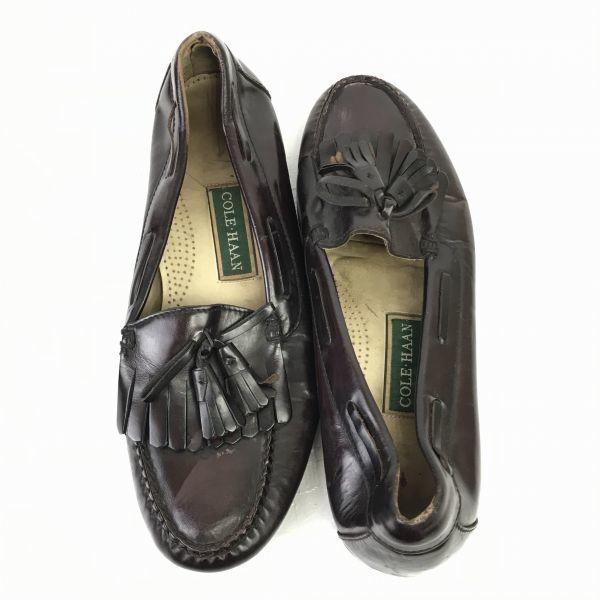 USA Cole Haan Leather Tassel Kilt Loafers [28.0/Brown] Dress Shoes Business(USED)