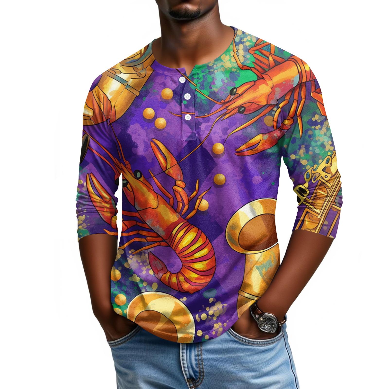 

Мужской топ с рукавом реглан и рукавом три четверти XXL оранжевый