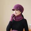 Rabbit Fur Knitted Woolen Hat Winter Middle Aged and Elderly Women's Winter Elderly Warm Mother's Basin Hat