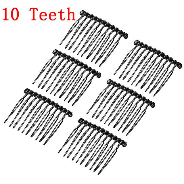 6pcs/lot 10 15 20 30 Teeth Black/Rhodium Hairpin Combs Wedding Hair Accessories Bridal Hair Combs DIY Jewelry Findings