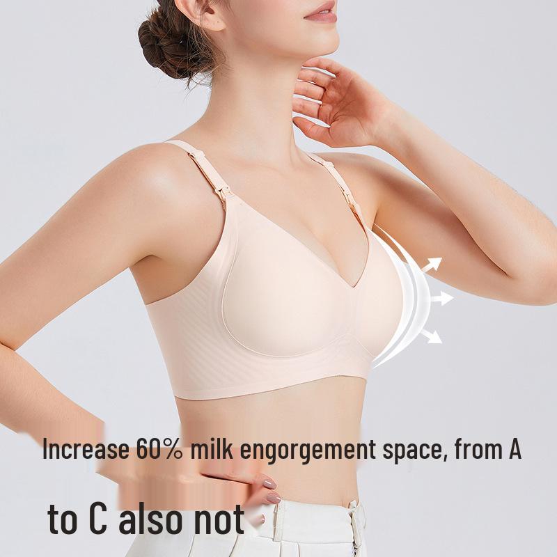 Seamless Soft Support Nursing Bra - Anti-Sag, Fixed Cup, Uplift Maternity Bra