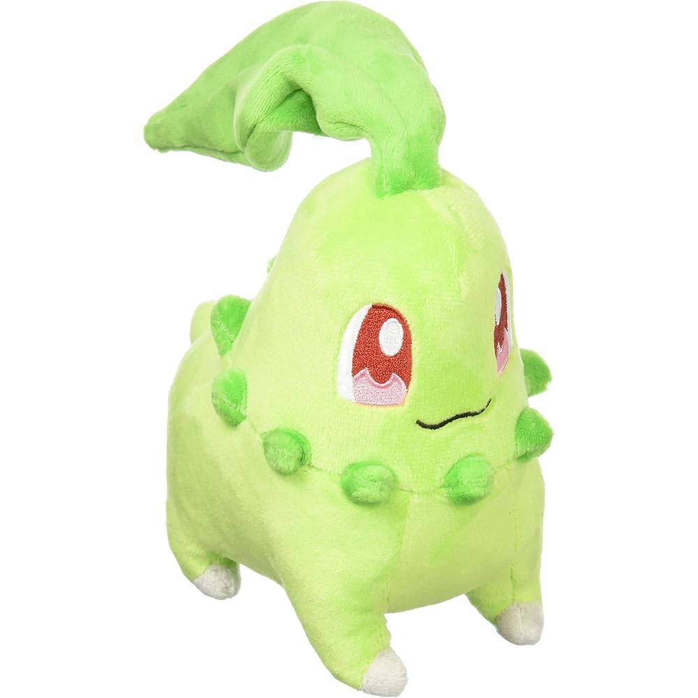 Pokmon All Star Collection Chikorita Plush Toy 18cm Height Soft Stuffed Animal