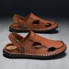 Hand-stitching Dual-Purpose Sandals Men's Super Beach Shoes New Trend Summer Flats New Style Sandals Hollow Out Male Slippers