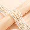 Vintage Imitation Pearl Multi-Layer Necklace Oval Beasds Choker Elegant Collar for Women's Chain Jewelry Accessories Party Gift
