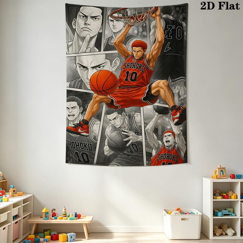 Slam Dunk Basketball Heroes Tapestry Tapestry Fashion Print Background Cloth Wall Covering Decoration Background Cloth