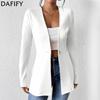 Women's Fashion Casual Solid Color Print Autumn Winter Long Sleeve Jackets & Coats