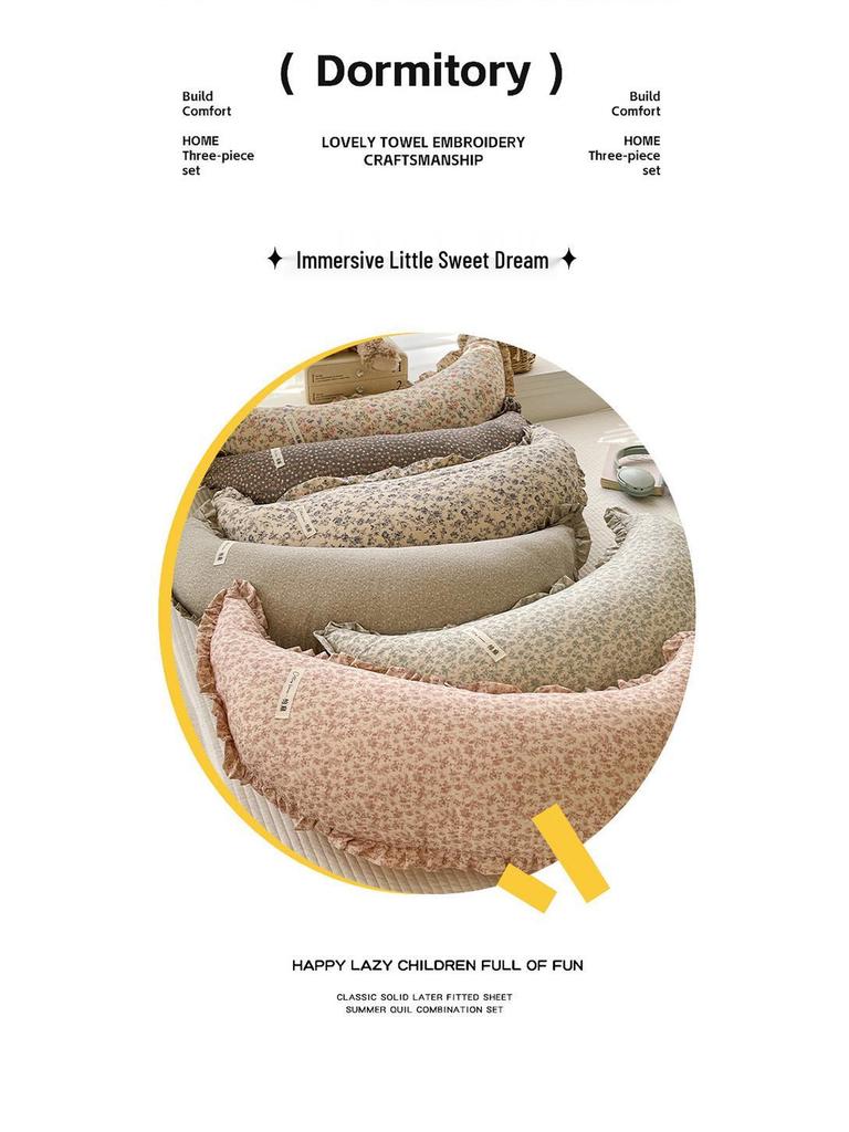 Cotton & Linen Moon Pillow: Baby Soothing, Washable, Pregnancy Support