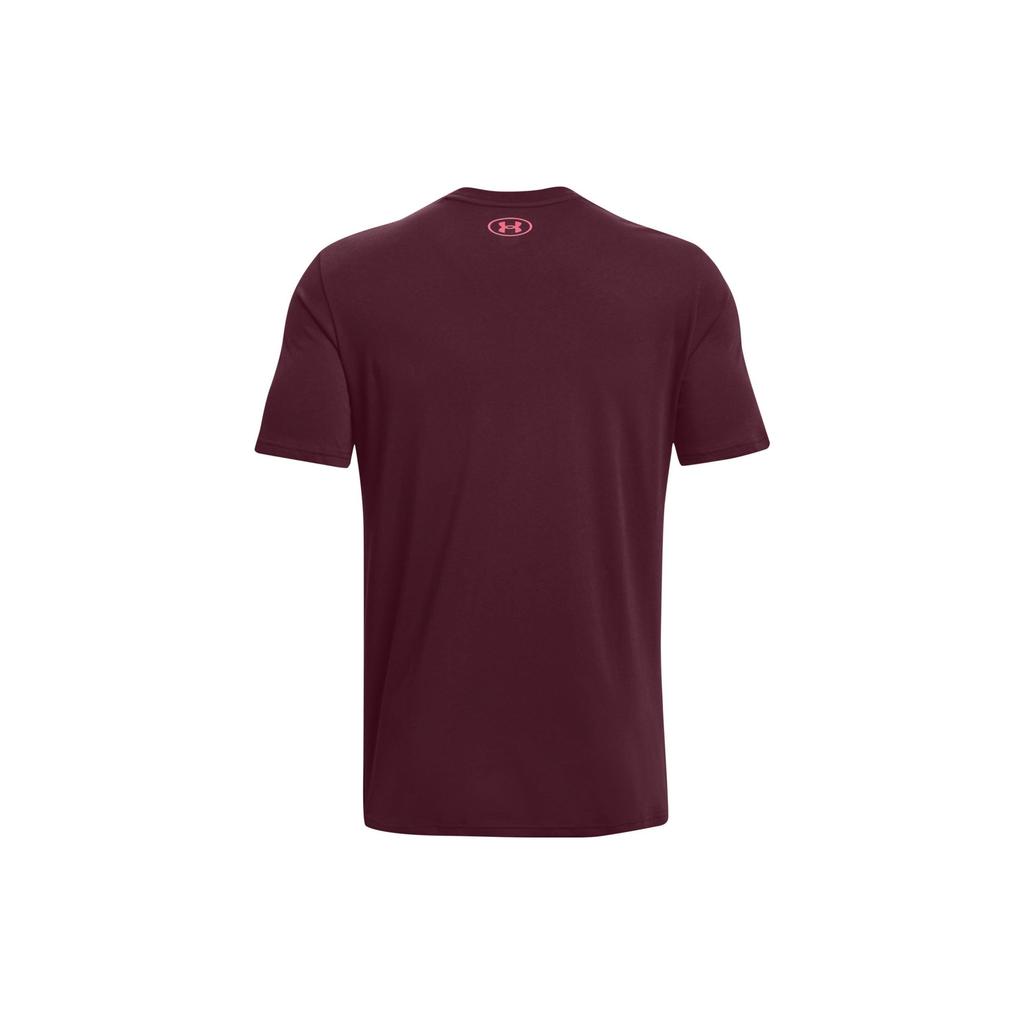 Under Armour Patterned Round Neck T-Shirt Men Tops Red 1373746-600