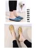 Spring/Summer Women's Genuine Leather Casual Low-Top Flat Slippers, Sizes 35-46, Plus Size Available
