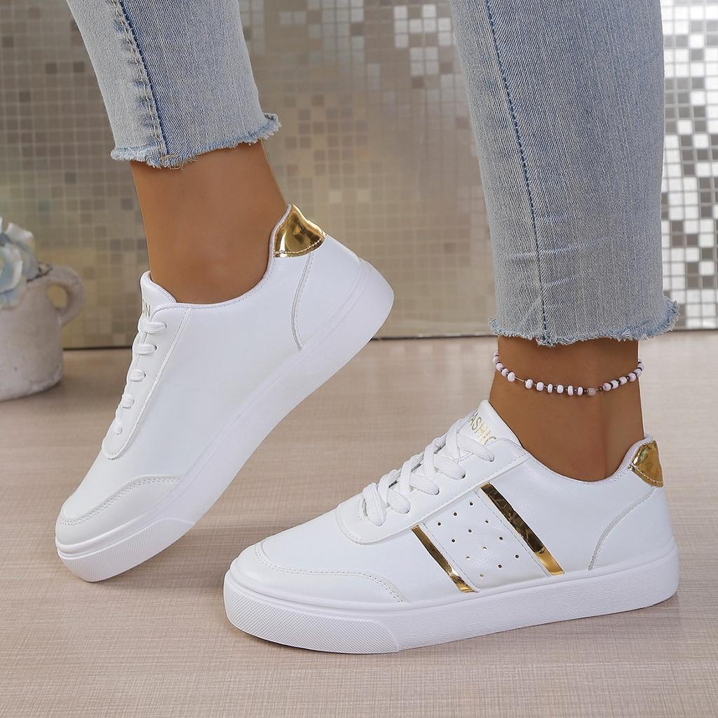 Fashion Women's Casual Sports Shoes - Lace Up Low Cut Design, Comfortable Fabric Lining, Suitable for All Seasons, Women's Sports Shoes