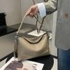 Retro Grote capaciteit Echt Leer Crossbody Onderarmtas Modieuze Koeienhuid Schoudertas voor Dames