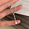 Elegant Water Drop Tassel Necklace - Trendy, Versatile Clavicle Chain for Women