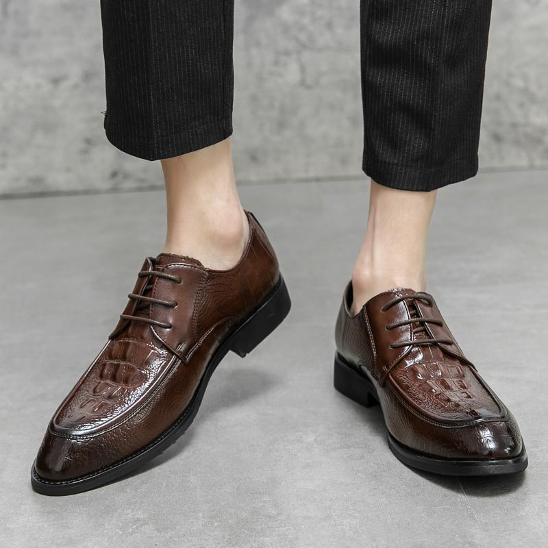 Fashion Fashion Men New Business Cap Toes Dress Shoes Formal Slip On Dress Shoes Men Oxfords Footwear High Quality Leather Shoes for Men