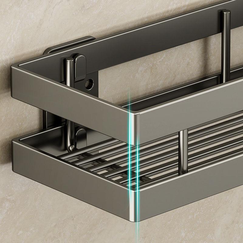 Gun Ash Badezimmerregal, Badezimmer-Aufbewahrungsregal, Bohrloses wandmontiertes Waschbecken-Aufbewahrungsregal