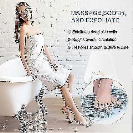 shower foot scrubber with soothing massage pad