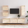 VidaXL TV Furniture 6 Pcs Solid Pine Wood