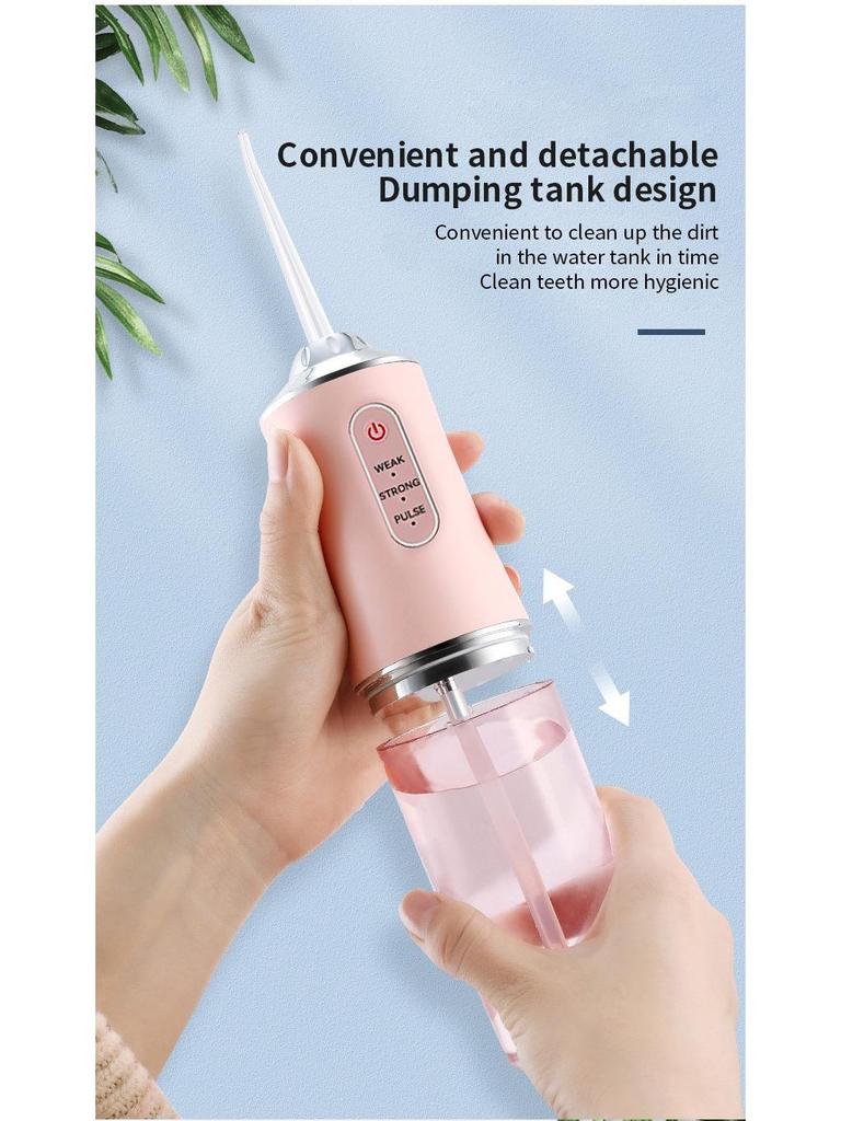 Portable Electric Teeth Cleaning and Water Flosser Device for Home Use