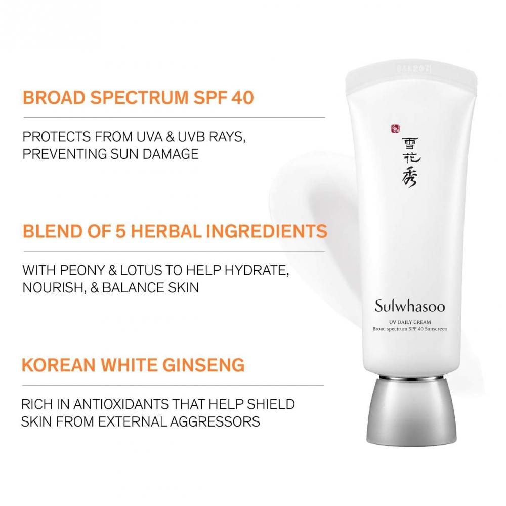 Sulwhasoo Crème Solaire Quotidienne Uv Spf 40 Spectre Large 1.35 Oz   40 Ml
