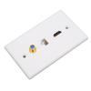 HD Multimedia Interface Wall Plate Multifunction CAT6 TV F Head 3 Port Ethernet Wall Plate for HDTVs