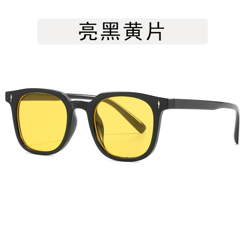 Korean Stylish Men's Glasses Square Shape Anti Blue Light Woman Glasses Frame Vintage Retro Style Man Glass