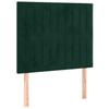 Box Spring Bed with Mattress Dark Green 100 x 200 cm Velvet
