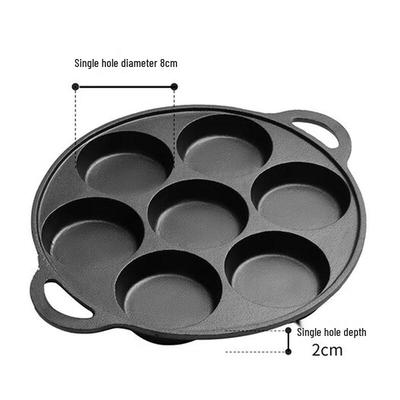 Ensemble de poêles à frire ZISIZ en fonte à 7 trous