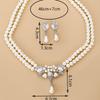 New European and American Jewelry Set Pearl Necklace Earrings Bridal Wedding Dress Dress Accessories