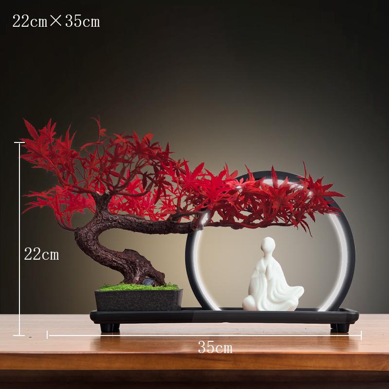 Simulation fake tree bonsai home living room Chinese sand table hotel porch landscaping decoration green plant ornaments