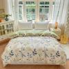 Floral Printed Duvet Cover 1Piece-  Cotton Luxury Bedding, Pre-Washed For Softness, For Bedroom Decor - Zipper Closure