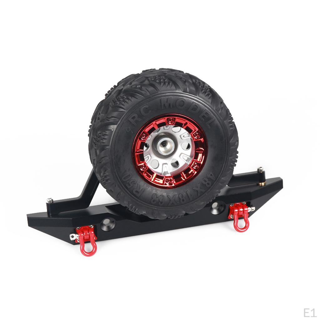 1:10 Metal Rear Bumpers with Towing Shackles & LED Lights for , Axial SCX0046 RC Crawler