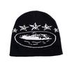 Acrylic Knitted Warm Hat Men Women Letter Print Cold Season Headgear Winter Fall