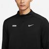 Nike Solid Color Stand Collar Long Sleeve Half Zip Running T-Shirt Men Tops Black FB8557-010