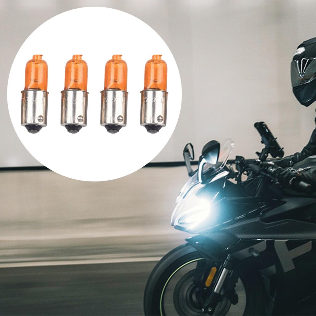 Brandneue Motorrad-Blinkerbirnen 4 Stück Gelb BA9S Für Auto