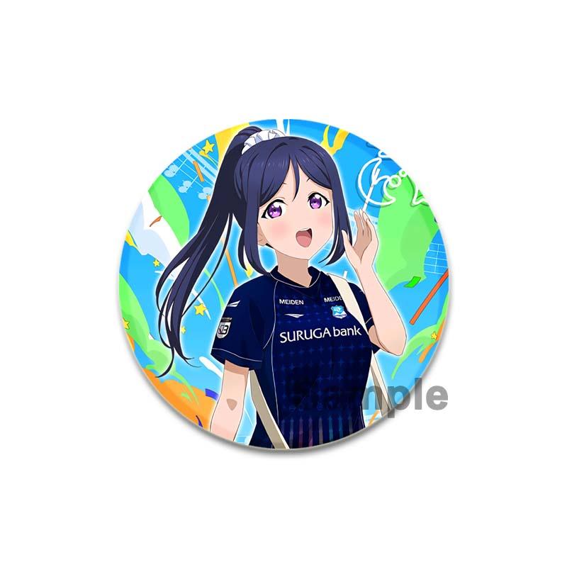 32/44/58mm LoveLive!SuperStar!!Ping An Pansy Tang Coco Round Brooch Clothing Lapel Pin Souvenir Soft Button  Decorative Hat Badge