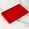 1 Stück Samt Schmuck Aufbewahrungstablett Ring Ohrring Display Box Brosche Handwerk Klassifizierung Organizer Exquisite Tablett Fall