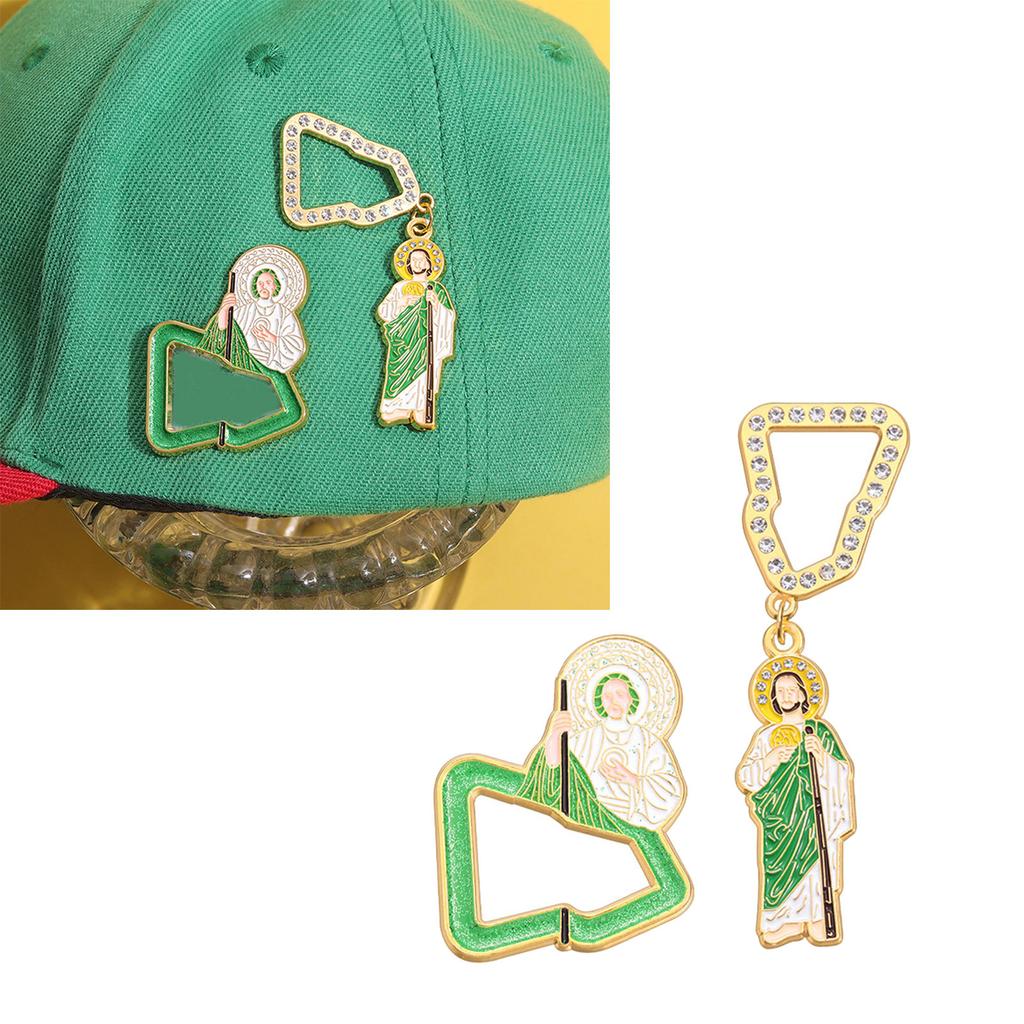 Elegant Enamel Brooch Hat Clip Breastpin Handmade Backpack Lapel Badge Accessory for Church Gatherings Or Daily Wear