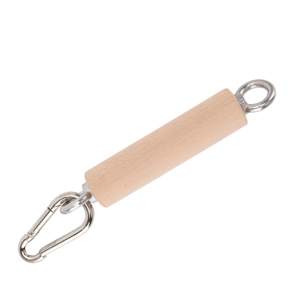 Tricep Rope Handle Wooden Double Ring Lat Pull Down Machine Handle Attachments for Workouts Home