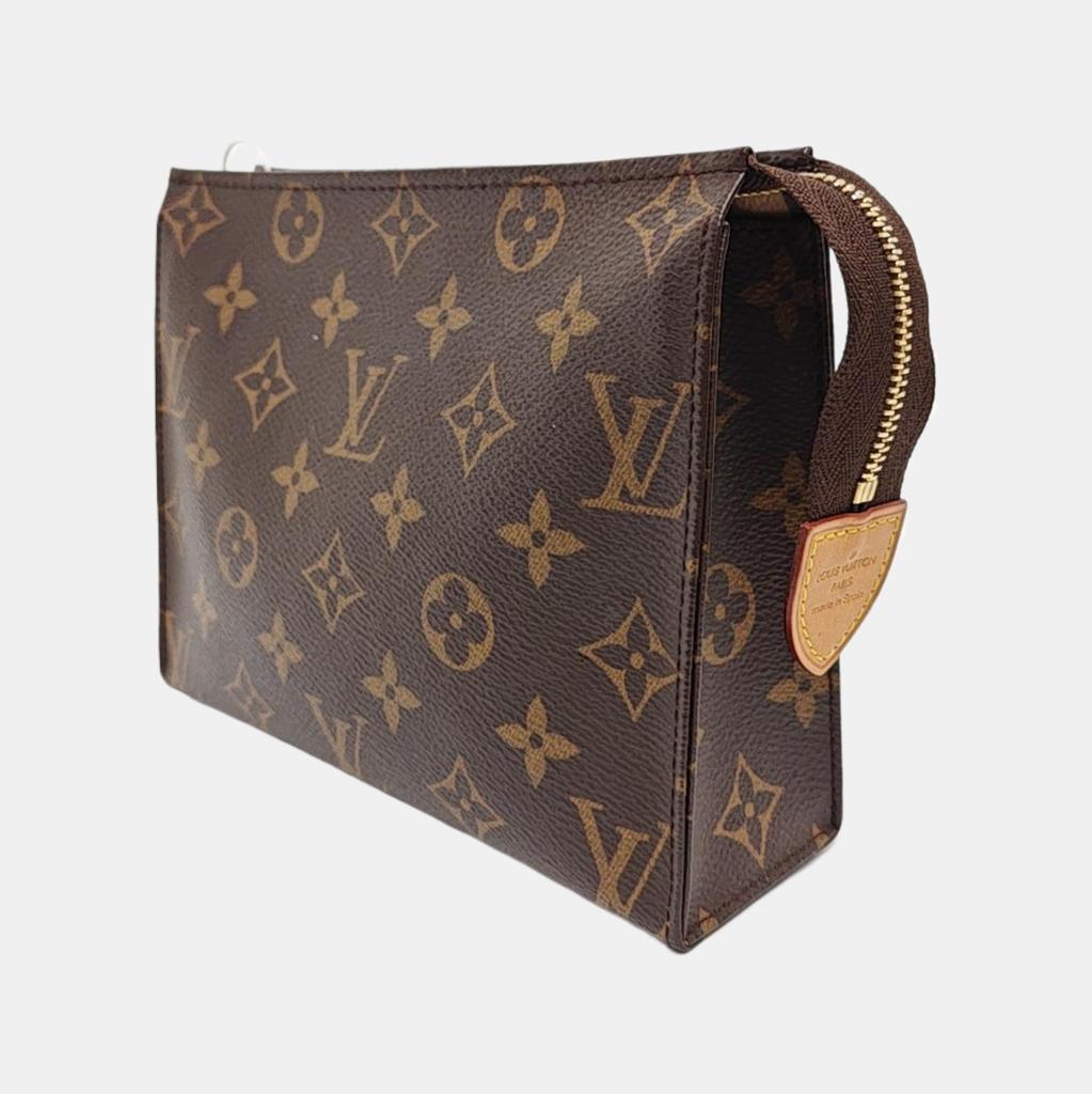 [Pre-Owned] Poche Toilette 19 Classic Monogram Versatile Portable Canvas Toiletry Bag Clutch - Very Good #34DEBZ