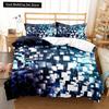 3D Abstract King Queen Duvet Cover Solid Geometry Bedding Set Rotate Three-dimensional Space 2/3pcs Polyester Soft Quilt Cover