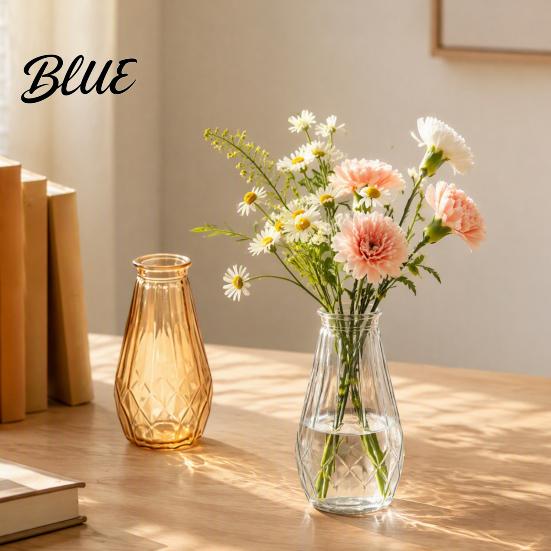 Verdickte Imitationsglas-Vase Dekorative Blumenvase Transparenter Stil Halter für Heimvasen Dekor Dekor Moderner Blumengefäß Frisch Und