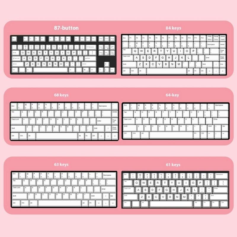 Zwarte Katten Keycaps 138/158 Toetsen MDA Profiel PBT Keycaps Sublimatie Schattige Mechanische Keycaps toetsenborden Accessoires