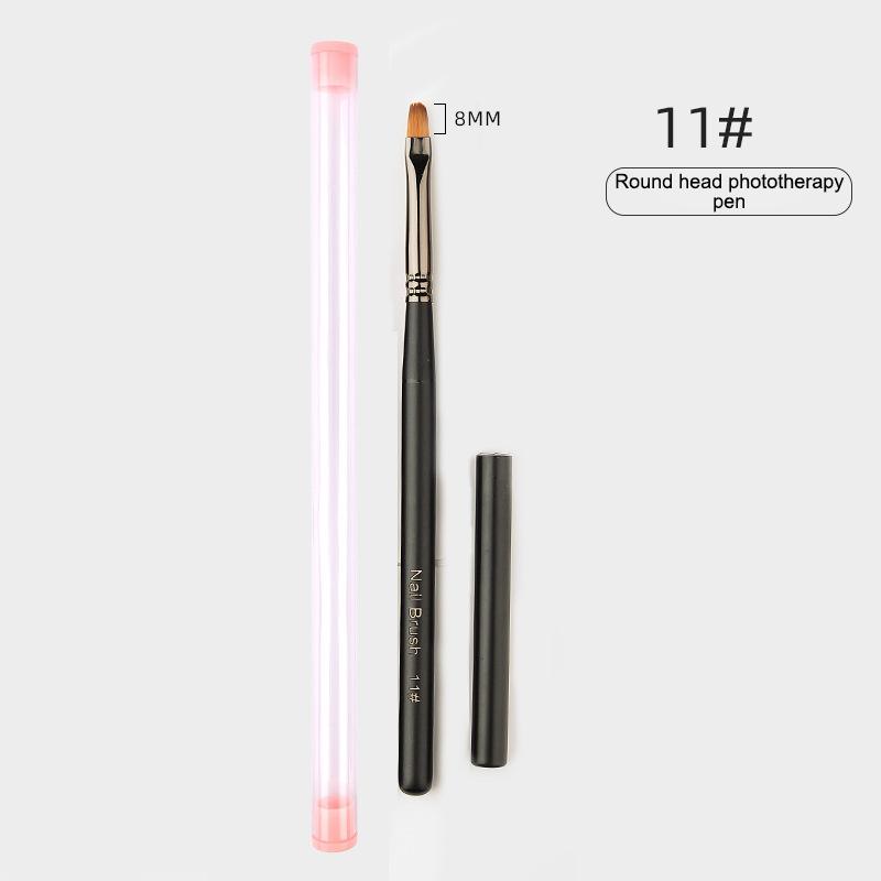 Wooden Handle Nail Drawing Brushes For Manicure Lines Painting Gradient Uv Gel Extension Builder Drawing Pen