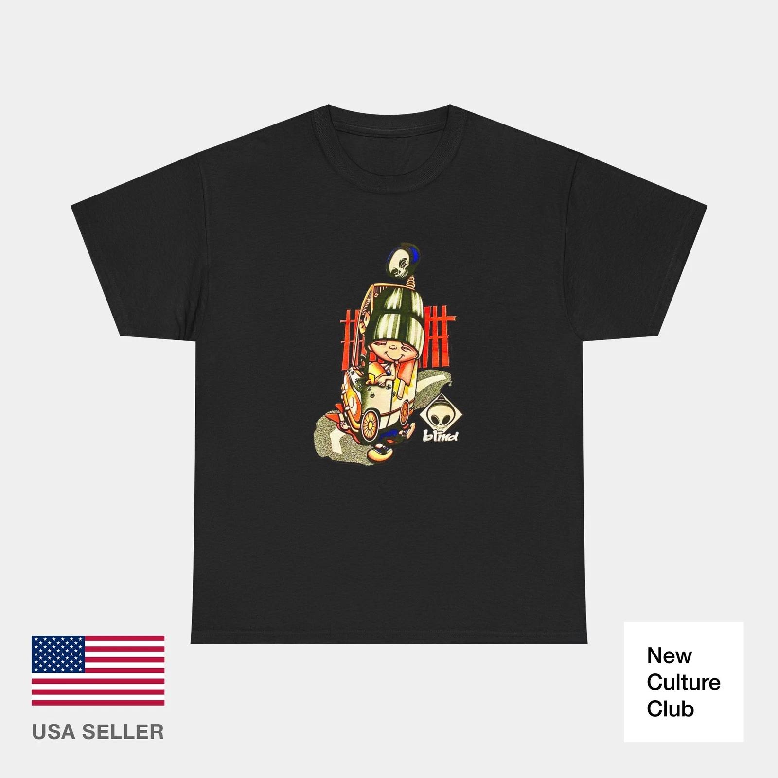 James Craig Blind Reaper Skateboard 00s Skateboard Vintage Classic TShirt Print XXXL